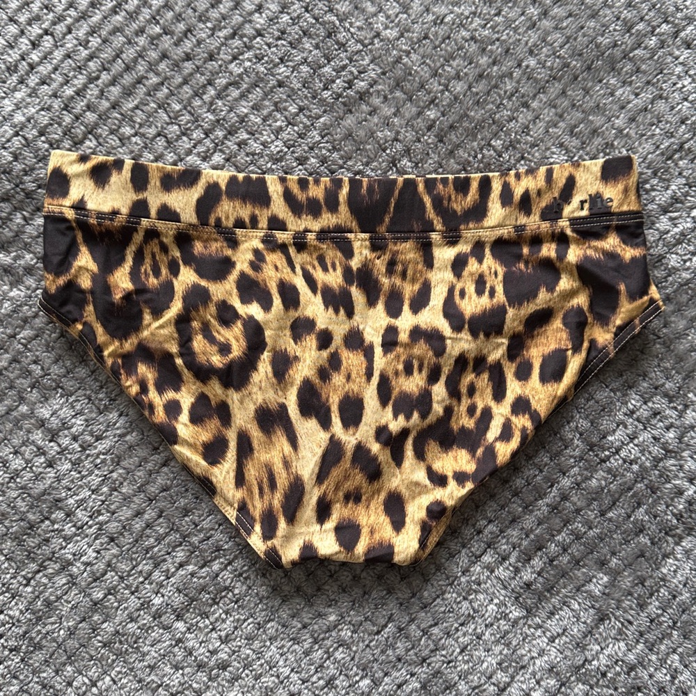 Leopard Print Swim Briefs. Mens. Charlie by MZ - Picture 2 of 3